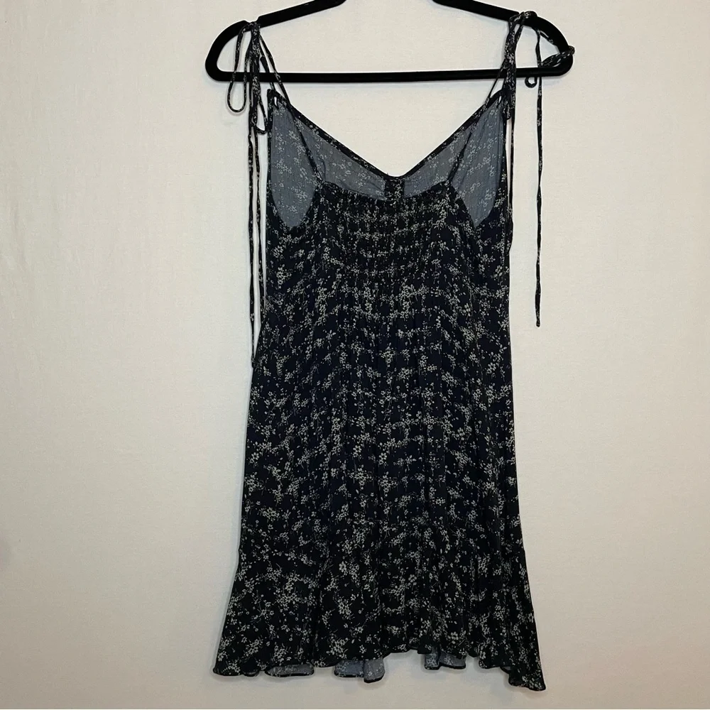 Free People Caught Up Tie Ditsy Floral Printed Mini Slip Dress - Picture 8 of 13